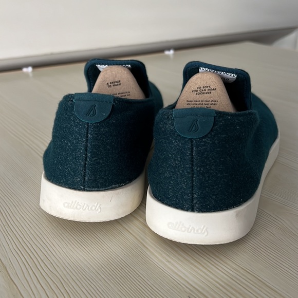 Allbirds Wool Loungers Slip-On Shoes - Aurora Dark Teal Blue / Green - Size: W10 - Picture 7 of 12